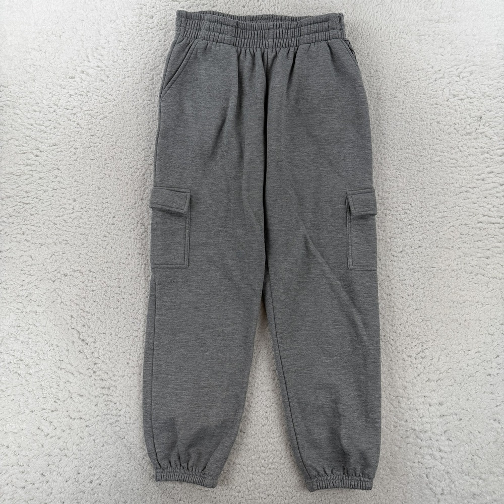 Baby Phat Jogger Pants Womens Large Gray Fleece Cargo Pocket Sweatpants Logo Y2K